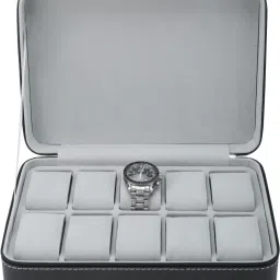 ®Watch Box Portable Travel Zipper PU Leather Storage Case Watch Display Box Watch Box-image-50