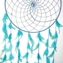 Feng-shui Dreamcatcher Natural Feathers 14" ring Light Blue Dreamcatcher Feather Dream Catcher-image-7