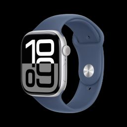 Apple Watch Series 10 GPS with Sport Band - M/L (46mm Retina LTPO3 OLED Display, Silver Aluminium Case)-picture-10