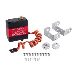 DSServo RDS3225 25kg Metal Gear Servo Arduino Compatible Servo Motor 180°, 270° (Optional) Degree Rotation ServoHigh Torque Digital Servo Motor For Arduino With Long and Short Straight U-Mount - RS8260DSServo RDS3225 25kg Metal Gear Servo Arduino Compatible Servo Motor 180°, 270° (Optional) Degree Rotation ServoHigh Torque Digital Servo Motor For Arduino With Long and Short Straight U-Mount - RS8260 image 1