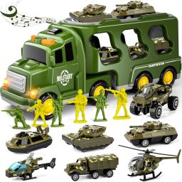 Green Military Truck Toys Army Tank Set for Soldier Men Army Military Truck Toys-image-25