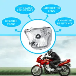 uno minda Halogen Headlight for Bajaj Platina image 5