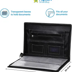 flipkart smartbuy PU Leather File Folder/Document Holder(20 Leaves) image 3