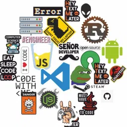Yuckquee Coding Programming Laptop Stickers for Laptops, Car, Motorcycle(25 pcs). Vinyl Laptop Decal 15.6-image-21