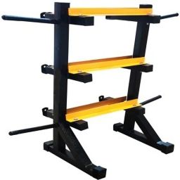 Dumbbell Rack, weight Plate Tree, Rod holder for home gym (Yellow, Black) Multipurpose Fitness Bench-9