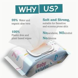 Soft Cleansing Baby Wipes Newborn Baby wipes with Lid Pack Of 2-11