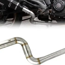 Exhaust Middle Muffler Bend Pipe for Bajaj Dominar 400/ Bajaj Pulsar RS 200, Bajaj Pulsar 200NS, Dominar 400 Full Exhaust System-image-78