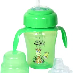 Baby Sipper 2 In 1 Feeding Sippy Unbreakable Bottle With Straw & Silicone Spout-image-63