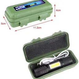 ctb 12W Battery Led 2in1 USB Torch Powerful Waterproof Camping Zoomable Flashlight Torch image 2