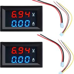 Mini DC Multimeter [Pack of 2] Voltage (0-100V) & Current (10A) Dual LED Display Voltmeter-image-54
