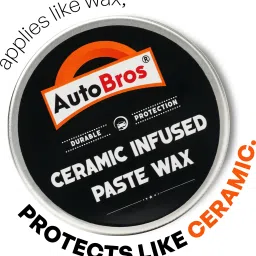 autobros Paste Wax Infused with Ceramic (100g) : High Gloss, Water Beading Wax with Power of SiO2 Car Washing Liquid image 4