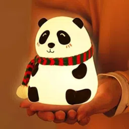 Cute Panda Night Light, USB Rechargeable, 7-Colors Changing Light, Room Decor Night Lamp-image-98