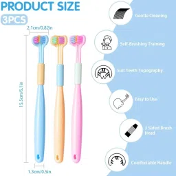 zeixera 4pc Extra Soft Toothbrush, Ultra Soft All Sides Cleaning, Tooth Brush Soft Ultra Soft Toothbrush image 2