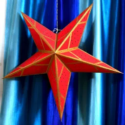 Paper Star Hanging Lantern_Red_AZ42pack of 1 Red Paper Hanging Lantern-5