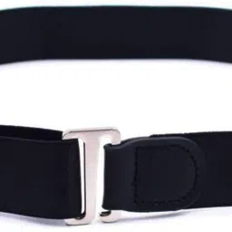 Men & Women Formal Black Fabric Reversible Belt-image-8