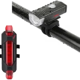ED Bicycle Front & Rear Cycle Light ,Waterproof USB Rechargeable Cycle Light LED Front Rear Light Combo-18