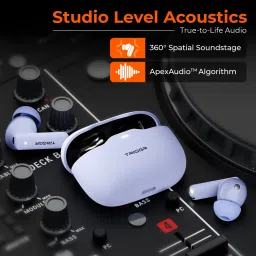 triggr Apex S2 with Dual Pairing, 60H Battery, Quad Mic ENC, Rapid Pair, Rubber Finish Bluetooth Headset image 3