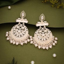 Gold Plated Earring for Women & Girls Diamond Brass Drops & Danglers-image-76