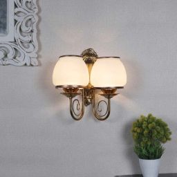 Luxiris Gold Iron Wall Light | E27 holder | without Bulb | Eliante by Jainsons Lights-picture-15