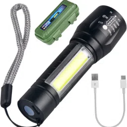 New 2in1 Rechargeable Battery 2 Mode Penlight Waterproof Light Led Flashlight 12W Zoomable Torch Lamp Light Torch-19