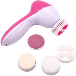 5 in 1 Multi-Function Portable Facial Skin Care Electric Massager/Scrubber with Facial Latex Brush Cosmetic Sponge Z06-image-47