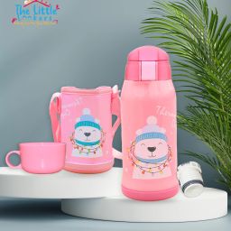 Stainless Steel Insulated Sipper Bottle for Kids/Sipper Bottle with Straw (Pink)-image-62