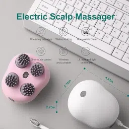 KTOSTON Hair Massager Scalp | 96 Silicon Kneading Points with Detachable Heads Scalp Massager, Rechargeable Electric Massager-image-88