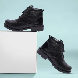 LEATHER COMBAT ARMY BOOT SHOES FOR MEN / ARMY /COMBAT BOOTS /DMS SHOES Boots For Men-picture-3