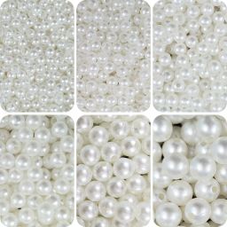 White Pearl Motis for Jewellery, Embroidery & DIY Craft Work-20