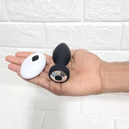 purvish 10 frequency Mate Silicon Vibrating Body Massager Plug for Ultimate Relaxation with, Remote Controlled, Waterproof (SIZE-M) Rechargeable Massager image 2