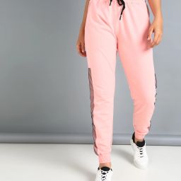 Women Solid Pink Track Pants-image-30