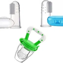 Fruit Feeder Pacifier & Baby Finger Brush with Tongue Cleaner Teether and Feeder Soother-picture-11