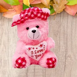 Best Quality Super Soft Pink in Red Cap Teddy Bear for Someone-Special/Kids- 30 cm-image-23