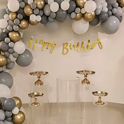 Special You 58-Pcs Peach-colored & Grey Foil Balloons Birthday Decors-image-51