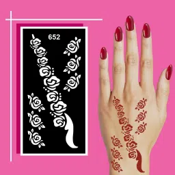 Mehndi Stencil Stickers Designed For Quick Application And Clean-image-94
