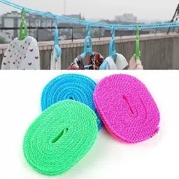 Clothe line Rope Nylon Cloth Clips (Multicolor) Multicolor-46