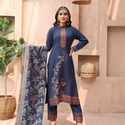 KIDAR Ethnic Motifs Woven Design Unstitched Dress Material-image-69