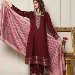 KIDAR Ethnic Motifs Woven Design Unstitched Dress Material-image-83