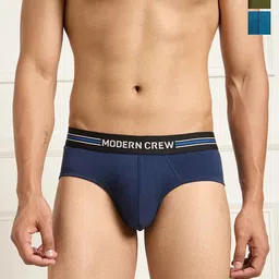 MODERN CREW Men Pack of 3 CoolSense Cotton Briefs-46