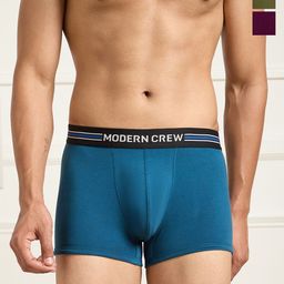 MODERN CREW Men Pack of 3 CoolSense Cotton Trunks-25