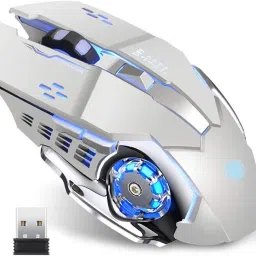 coolcold Rechargeable Wireless Gaming Mouse, RGB Lighting, DPI 3200 Optical Gamers Mice Wireless Ambidextrous OpticalGaming Mouse-3