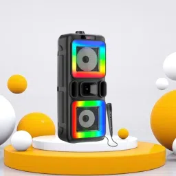 Clairbell DJ Box 40W Bluetooth Speaker with FM Radio, Mic & RGB Light Party SpeakerBN174 40 W Bluetooth Party Speaker-image-24