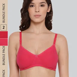 LYRA Pack Of 2 Combed Cotton Rich Full Coverage Spacer Bra-10