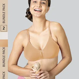 LYRA Pack Of 2 Cotton Rich Mesh Ladder Wire Free Moulded and Seamless Bra-image-13