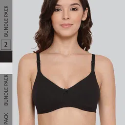 LYRA Pack Of 2 Combed Cotton Rich Full Coverage Spacer Bra-image-92