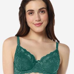 Amante Floral Lace Full Coverage Underwired Non Padded T-shirt Bra With All Day Comfort-16
