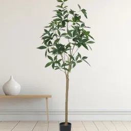 Arick Decor 66 Inch Artificial Real Touch Pachira Plants With Black Pot-picture-17