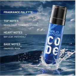 wild stone CODE Chrome & Titanium Combo Perfume Body Spray - For Men image 4