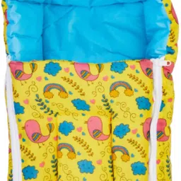 0-6 Months New Born 3 in 1 Cotton Baby Carrier, Bird Print (Yellow) Sleeping Bag-image-30