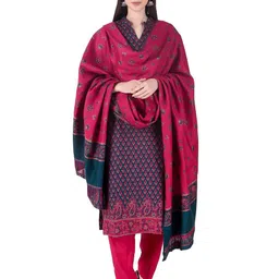FEMLOOM Paisley Woven Design Woolen Unstitched Dress Material-image-31